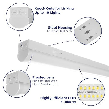 8FT LED Linear Strip Light 6 Pack (6 Count)