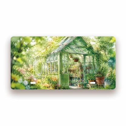 GREEN HOUSE SPACE Metal Tin Sign License Plate Bar Cafe Garage Cave Home Room Wall Bathroom Farmhouse Garden Porch Patio Decor