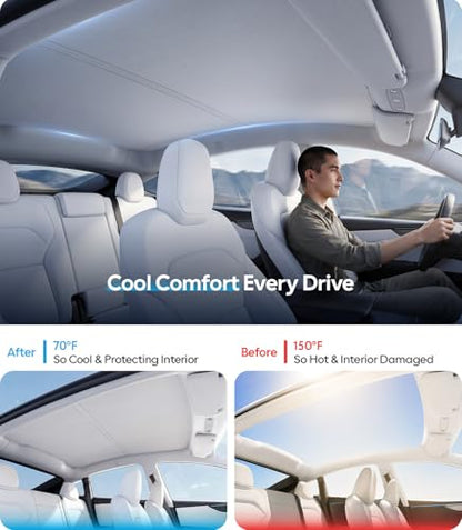 for Tesla Model Y Juniper Accessories Sunshade Roof (2 Count)