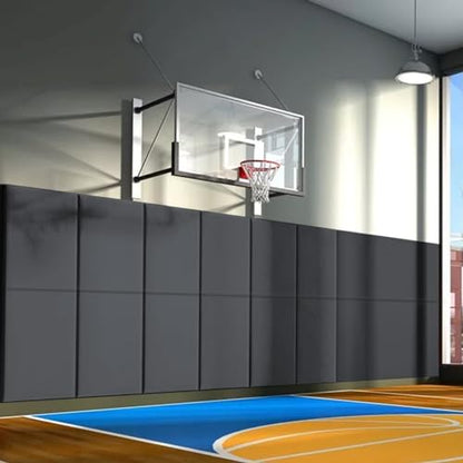 60" 72" High Gym Wall Padding 2" Thick Foam Basketball Court Wall Mount Protector for Garage Taekwondo Babyroom