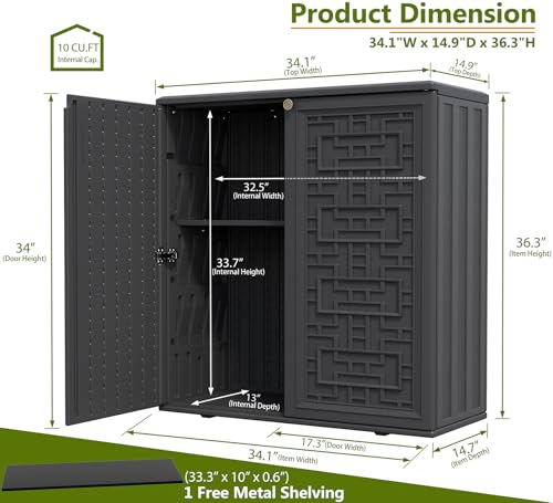 HDPE Outdoor Storage Shed