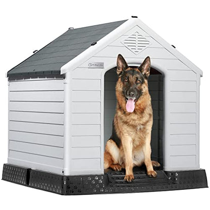 Durable Waterproof Plastic Dog House for Small to Large Sized Dogs