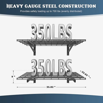 2 Pack Wall Mounted Garage Shelving