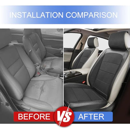 2 Pack Black Ventilated Cooling Mesh Car Seat Covers (2 Count)