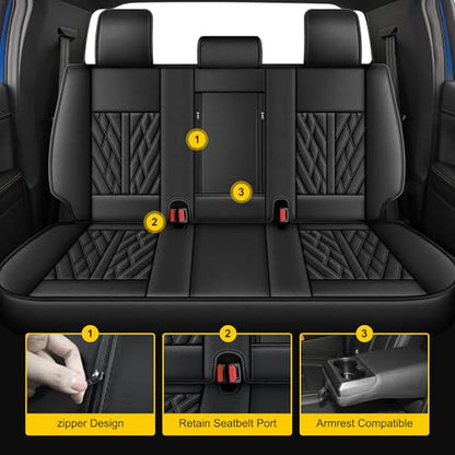 Custom Fit for Ford Ranger Seat Covers 2026 2025 (5 Count)