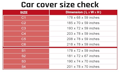 Small Sedan Car Cover Waterproof All Weather Red Strip Design
