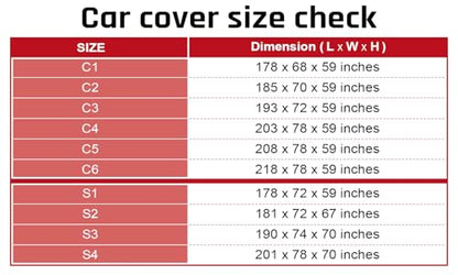 Small Sedan Car Cover Waterproof All Weather Red Strip Design