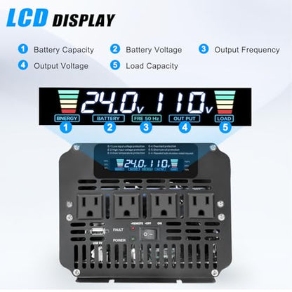 4000 Watt Power Inverter 24V DC to 110V