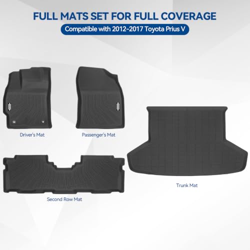 Custom Fit Floor Mats for Toyota Prius V 2012