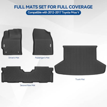 Custom Fit Floor Mats for Toyota Prius V 2012