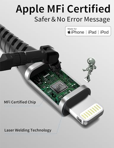 Coiled USB to Lightning Cable 3FT for Car