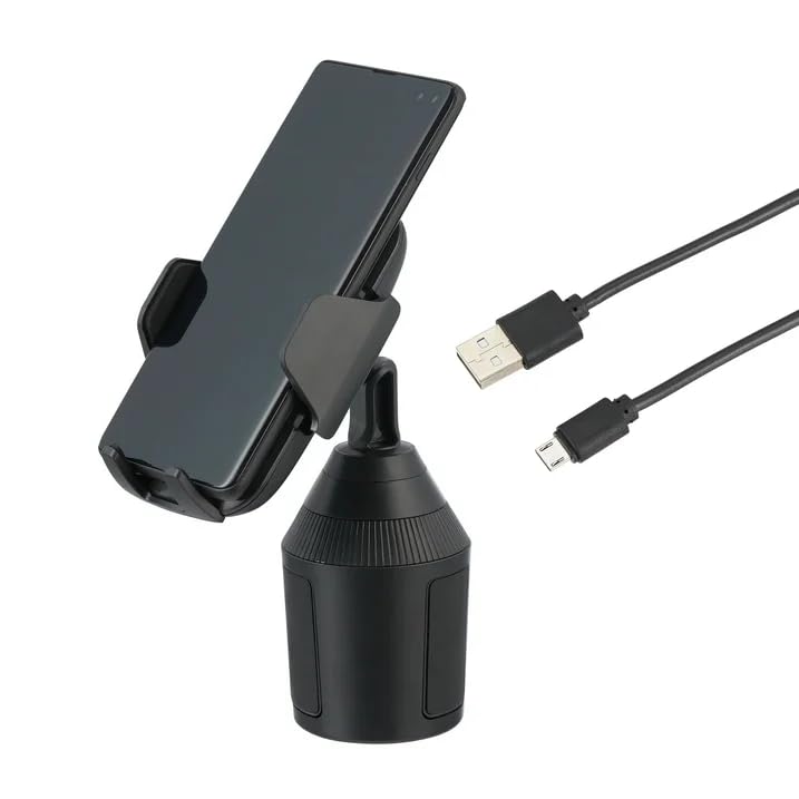 ONN Cup Holder Phone Mount with Wireless Charger