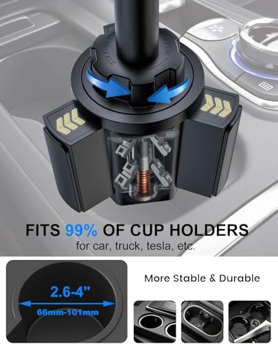 Heavy Duty Cup Holder Tablet Mount wiht Adjustment Metal Arm