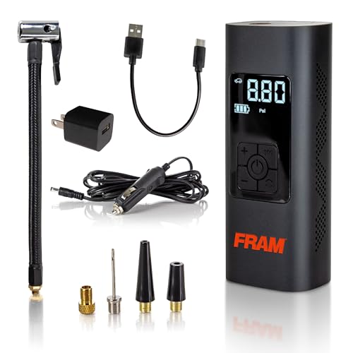 FEK40002 Portable Emergency Tire Inflator with 6000mAh Battery and 12V