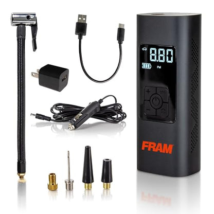 FEK40002 Portable Emergency Tire Inflator with 6000mAh Battery and 12V