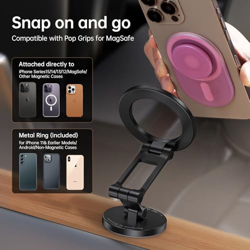 Fits MagSafe Car Mount Magnetic Phone Holder for Dash and Tesla