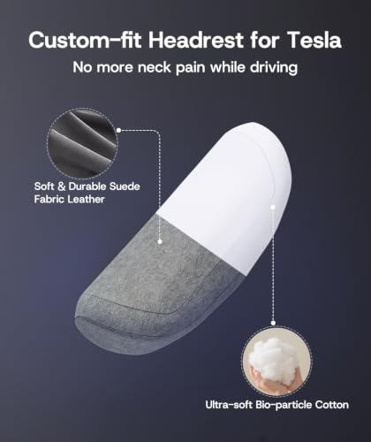 Car Headrest Pillow & Lumbar Support Pillow Set for Tesla Model 3