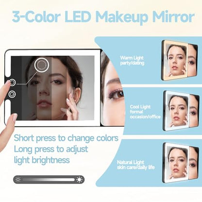 Car Sun Visor Vanity Mirror with Lights