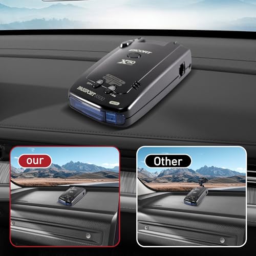 Radar Detector Bracket with Dashboard Hook Ring Installation (2 Count)