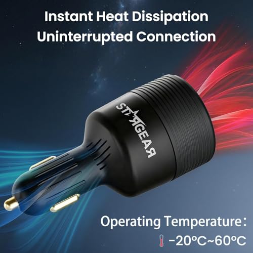 Starlink Mini Car Adapter 12V to 24V DC Step Up Converter with 60W Car Cigarette Lighter Adapter