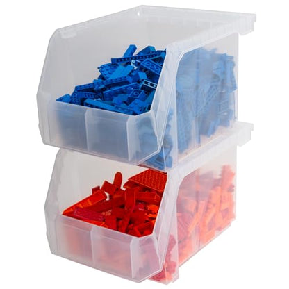 Medium Tall Stackable Plastic Storage Bins
