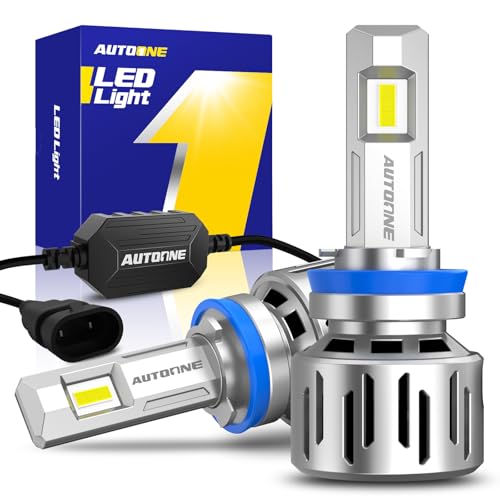 H9 H8 H11 LED Bulb 900% Brightness 6500K White (2 Count)
