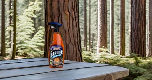 Sap Off, Fast-Acting Sap, Pine Tar & Bug Remover Spray, 16 Fl Oz, Non-Abrasive Formula Safe for Paint, Glass & Plastic, Removes Dried-On Sap, Tar, and Bug Residue Quickly (22 Fl Oz)