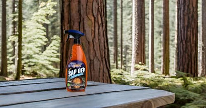 Sap Off, Fast-Acting Sap, Pine Tar & Bug Remover Spray, 16 Fl Oz, Non-Abrasive Formula Safe for Paint, Glass & Plastic, Removes Dried-On Sap, Tar, and Bug Residue Quickly (22 Fl Oz)