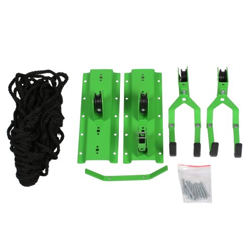 Bike Hanger Overhead Pulley System with 100lbs Capacity for Bicycles and Ladders