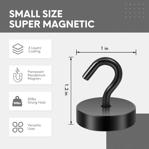 Magnetic Hooks Steel Tube Design for Cruise (10 Count)