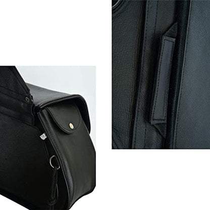 Motorcycle Saddle Bags Leather Motorcycle Luggage Bag with Gun Holsters For Softails Sportsters and Choppers Waterproof Luggage Bags