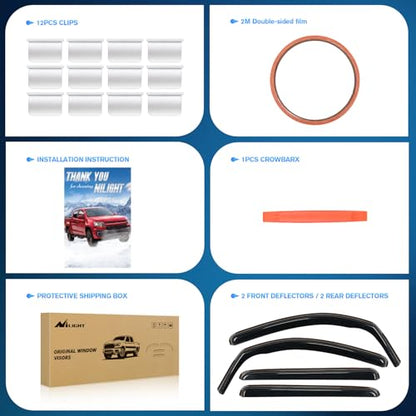 in Channel Rain Guards for Toyota Tundra CrewMax 2007