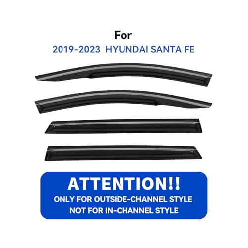 Window Visors Rain Guards for 2019 2020 2021 2022 2023 Hyundai Santa Fe