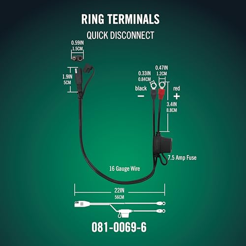 Ring Terminal Harness Accessory Cables 25 Pack (25 Count)