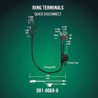 Ring Terminal Harness Accessory Cables 25 Pack (25 Count)