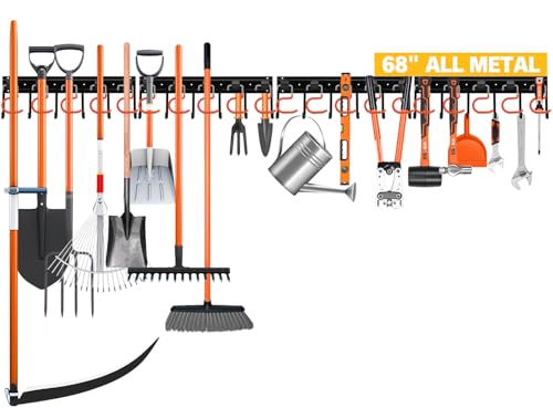 68'' All Metal Adjustable Garden Tool Organizer