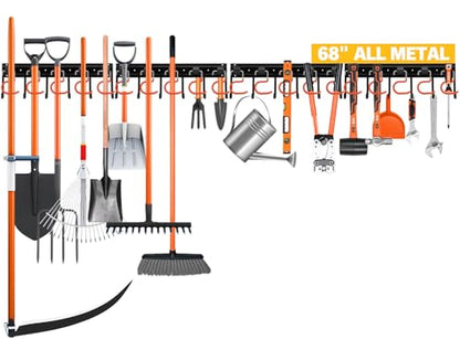 68'' All Metal Adjustable Garden Tool Organizer