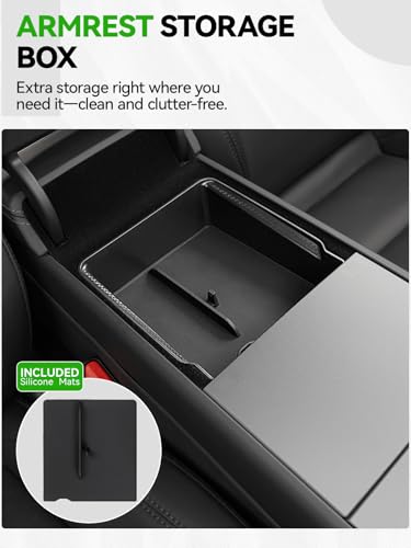 Center Console Organizer for 2025 2026 Tesla Model Y Juniper