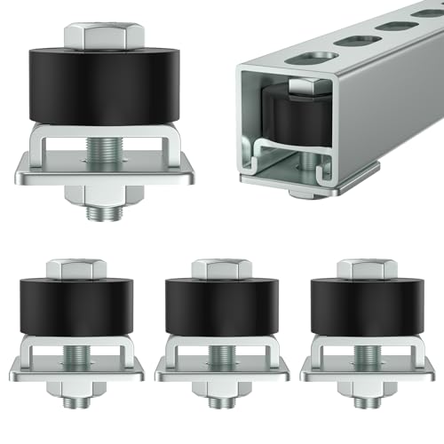 Trolley Roller Wheels Limit Trolley Assembly Positioning for Unistrut Strut Channel with 1 (4 Count)