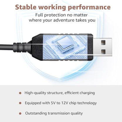 USB to DC3.5 for Cobra Uniden Whistler & Radenso Radar Detector Power Cord (6 Foot)