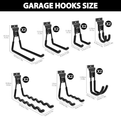 Slatwall Hooks 14 Pack Heavy Duty Multi Sizes (14 Count)