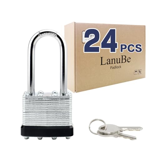 Laminated Keyed Alike Padlock 24 Pack 1.6 (24 Count)