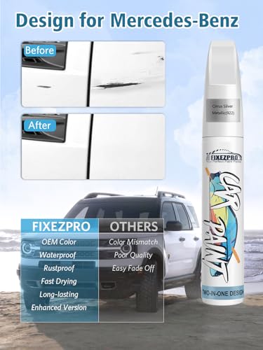 922 Cirrus Silver Metallic Car Touch Up Paint for Mercedes