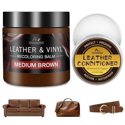 Leather Recoloring Balm with 100ml Mink Oil