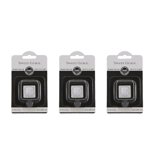Candle Sweet Grace Auto Vent Clip Car Air Freshener 3 Pack (3 Count)