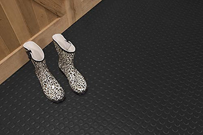 Large Coin Pattern Vinyl Garage Floor Protector Mat