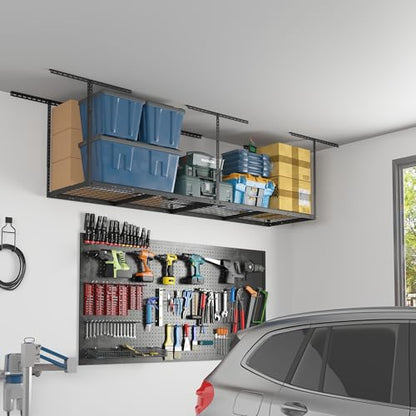2x8 Overhead Garage Ceiling Storage Rack Organization