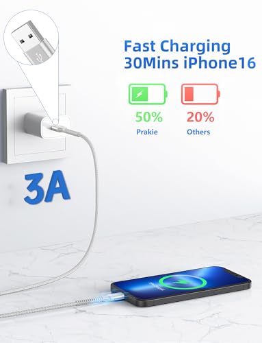 USB A to USB C Cable Fast Charging [2 Pack (12 Foot)