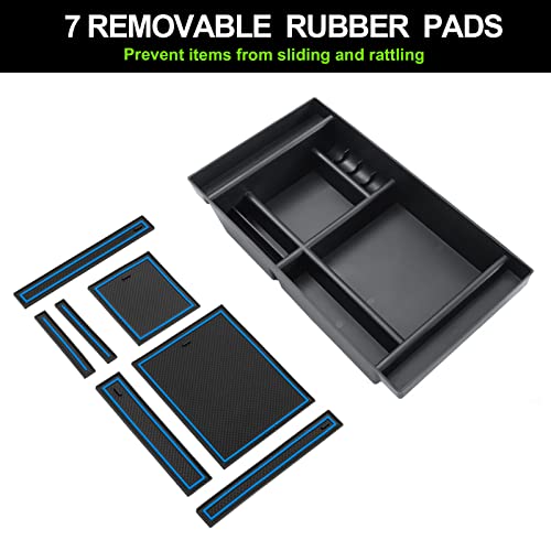 Center Console Organizer for Chevy Silverado & GMC Sierra Blue Trim