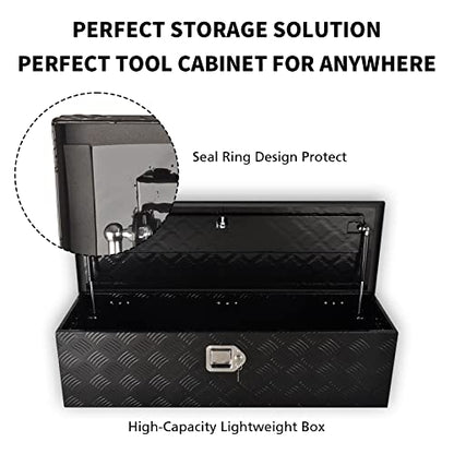 39In Aluminum Tool Box 5 Bar Tread ToolBox for Truck Bed Car Outdoor